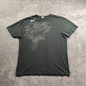 Vintage Y2K Quiksilver Shirt Mens XL Faded Black Short Sleeve Surf Skate Beach